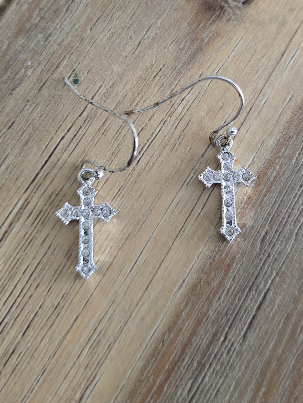 Rhinestone Cross Earrings